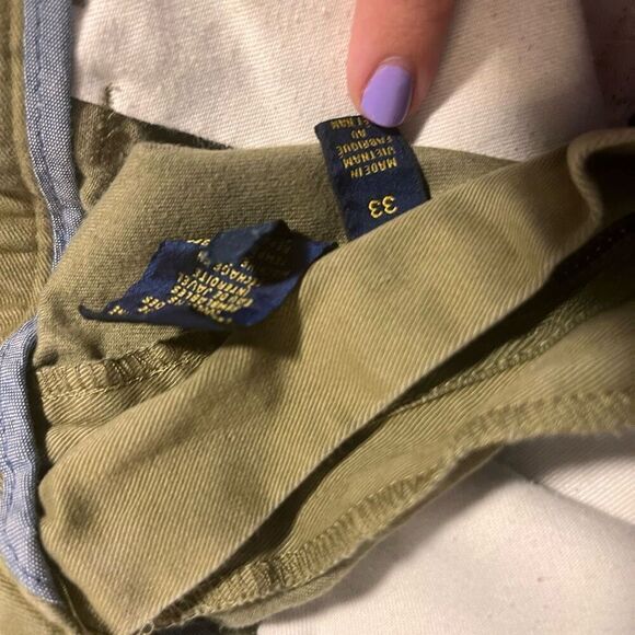 Polo Ralph Lauren Green‎ Khaki Shorts Men 33 Bin H-39 - Picture 3 of 4